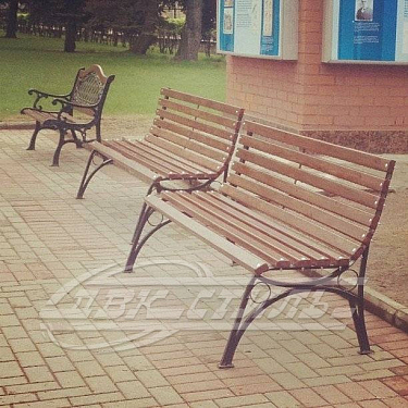 Скамейка стальная «Вар» без подлокотников.  �8